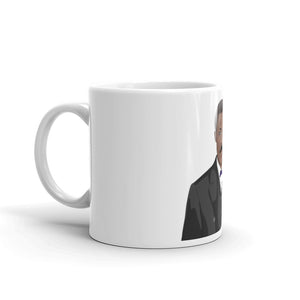 White glossy mug GEORGE CRUM